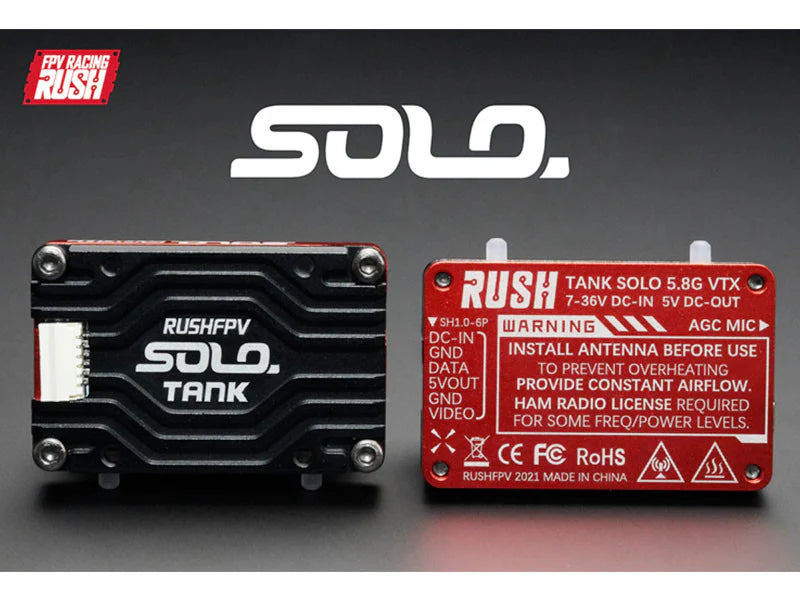 Відеопередавач RUSHFPV TANK SOLO 5.8GHz VTX 25–1000mW 48CH