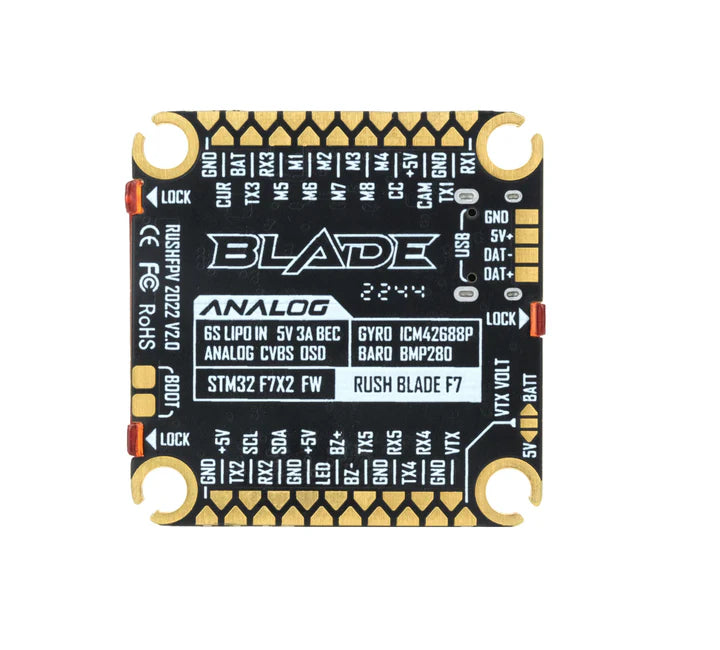 Стек RushFPV Blade F722 Stack + 60A BLHeli_32 Extreme Edition Analog 30x30